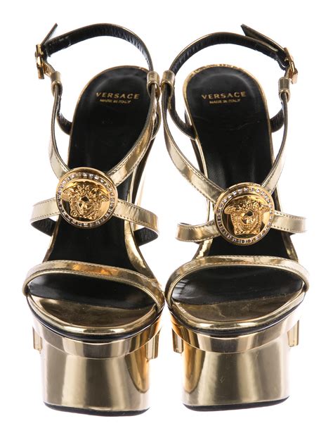 versace medusa booties|Versace Medusa detail round heels.